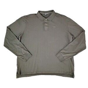 Baerskin Tactical Polo Shirt Size (XL) Henley Long Sleeve Dark Green Wicking